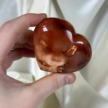Load image into Gallery viewer, Banded Orca Agate x Carnelian Heart Carving