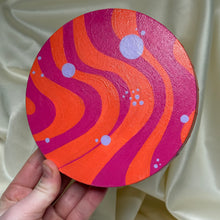 Load image into Gallery viewer, "Haze" Original Acrylic Painting on Stand (6"x6" Canvas)