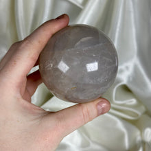 Load image into Gallery viewer, Milky Lavender-Grey Rose Quartz Sphere