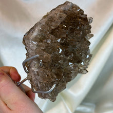 Load image into Gallery viewer, XL Double-Sided AA Rutilated Smoky Quartz on Stand (1lb12oz)