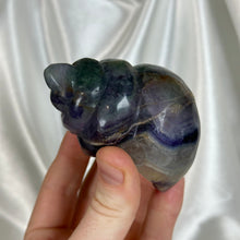 Load image into Gallery viewer, B-Grade Large Rainbow Fluorite Shell Carving A