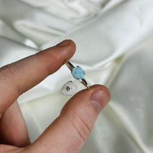 Load image into Gallery viewer, Size 8 Sterling Silver Larimar Ring B