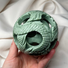 Load image into Gallery viewer, Serpentine Puzzle Ball Carving