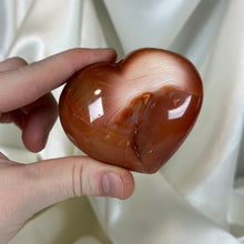 Load image into Gallery viewer, Banded Orca Agate x Carnelian Heart Carving