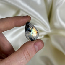 Load image into Gallery viewer, Rainbow Moonstone with Tourmaline Cabochon K