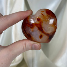 Load image into Gallery viewer, Jelly Carnelian Heart Carving