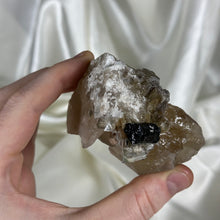 Load image into Gallery viewer, Unpolished 7.2oz Raw Honey Citrine Cluster with Green Tourmaline and Golden Mica