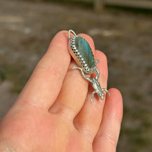 Load image into Gallery viewer, “Poison Frog” Sterling Silver Labradorite Necklace