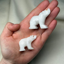 Load image into Gallery viewer, Quartz Polar Bear Carvings (Choose Your Own!)
