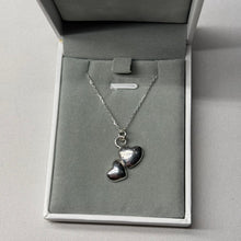 Load image into Gallery viewer, Sterling Silver Puffy Hearts Necklace (The Sterling Collection Release 001)