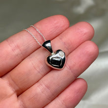 Load image into Gallery viewer, Chunky Heart Necklace A “The Valentine Collection” (discounted due to fractured gems)