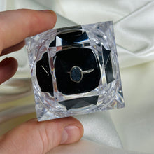 Load image into Gallery viewer, Size 4 Sterling Silver Druzy Agate Geode Ring B