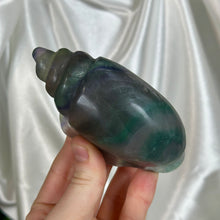 Load image into Gallery viewer, B-Grade Large Rainbow Fluorite Shell Carving I