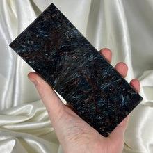 Load image into Gallery viewer, Arfvedsonite with Garnet Slab
