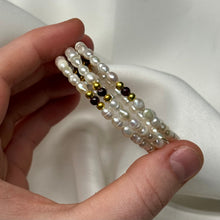 Load image into Gallery viewer, Wraparound Pearl + Garnet Beaded Bracelets
