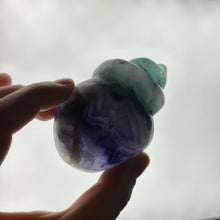 Load image into Gallery viewer, B-Grade Large Rainbow Fluorite Shell Carving E
