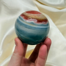 Load image into Gallery viewer, XL “Eyeball” Polychrome Jasper Sphere (12oz)