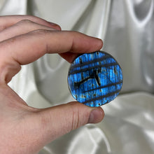 Load image into Gallery viewer, Sky Blue Labradorite Sun Moon Carving