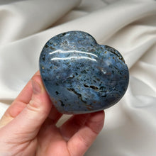 Load image into Gallery viewer, Moody Blue Sea Jasper Heart Carving
