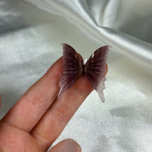 Load image into Gallery viewer, Lithium Quartz Butterfly Wing Pair Carving A
