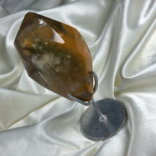Load image into Gallery viewer, XL “Outer Space” Amphibole in Quartz Freeform on Stand
