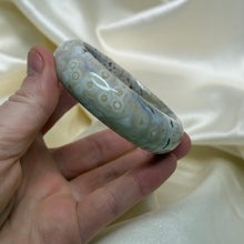 Load image into Gallery viewer, Stunning Orbicular Sea Jasper Bangle 56mm inner diameter