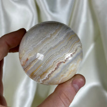 Load image into Gallery viewer, 10oz Banded Calcite & Agate “Creamsicle” Sphere