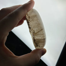Load image into Gallery viewer, Beautiful Rutilated Lodolite Lens (Half Polished)