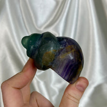 Load image into Gallery viewer, B-Grade Large Rainbow Fluorite Shell Carving E