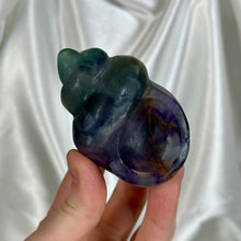 Load image into Gallery viewer, B-Grade Large Rainbow Fluorite Shell Carving E