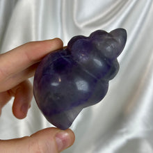Load image into Gallery viewer, B-Grade Large Rainbow Fluorite Shell Carving B