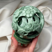 Load image into Gallery viewer, Serpentine Puzzle Ball Carving
