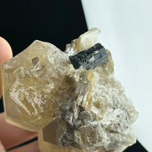 Load image into Gallery viewer, Unpolished 7.2oz Raw Honey Citrine Cluster with Green Tourmaline and Golden Mica