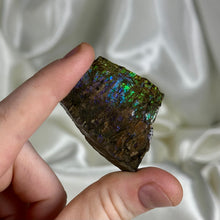 Load image into Gallery viewer, Green Blue and Purple Gem Ammolite Slab