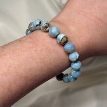 Load image into Gallery viewer, Blue Opal x Moss Agate Stretch Bracelet