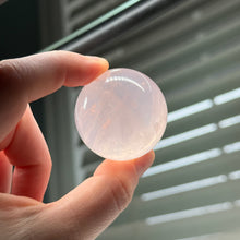Load image into Gallery viewer, Baby Pink Mozambique Rose Quartz Sphere with continual Asterism