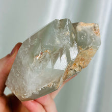 Load image into Gallery viewer, XL Lithium x Chlorite Quartz Partially Polished “Heart” Cluster (1lb 1.5oz)