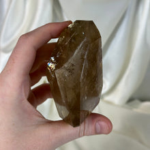 Load image into Gallery viewer, Natural Honey Citrine Freeform with Rainbows on Stand