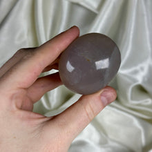 Load image into Gallery viewer, Muted Blue-Grey Rose Quartz Palmstone