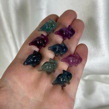 Load image into Gallery viewer, Rainbow Fluorite Axolotl Carvings
