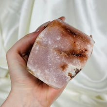 Load image into Gallery viewer, XL Deep Pink Amethyst Freeform Hematite-Stained Druzy