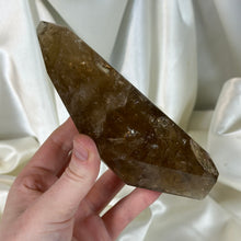 Load image into Gallery viewer, XL 1lb Natural Cognac Citrine Freeform with Rainbows on Stand