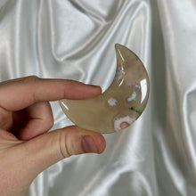 Load image into Gallery viewer, Flower Agate Moon Carving B