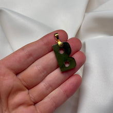 Load image into Gallery viewer, Genuine Nephrite Jade “B” Pendant