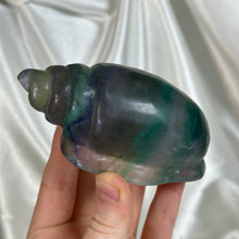 Load image into Gallery viewer, B-Grade Large Rainbow Fluorite Shell Carving I