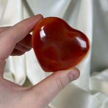 Load image into Gallery viewer, Half White Carnelian Heart Carving