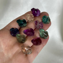 Load image into Gallery viewer, Rainbow Fluorite Frog Carvings