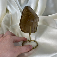 Load image into Gallery viewer, Natural Honey Citrine Freeform with Rainbows on Stand