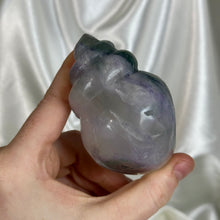 Load image into Gallery viewer, B-Grade Large Rainbow Fluorite Shell Carving F
