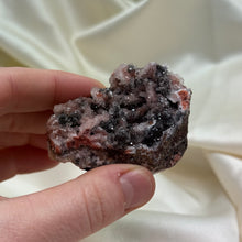 Load image into Gallery viewer, Unique Pink and Black Druzy Quartz Cluster